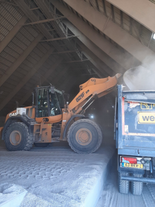 a crane working on the site